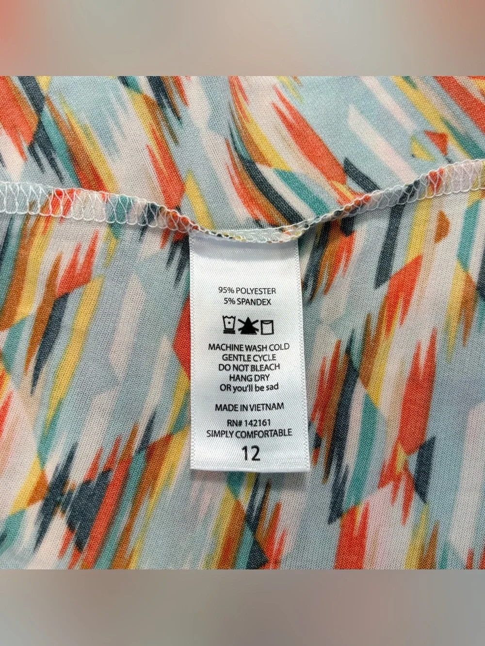 EUC LuLaRoe Girls Scarlett Dress, Sz 12, Aztec Design - Teal, Orange, Yellow - Picture 9 of 13